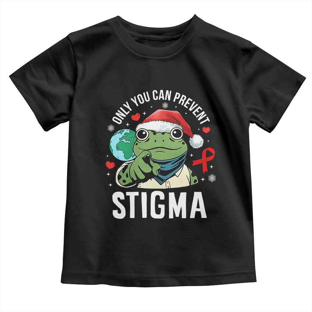 Resist Frog AIDS Awareness Christmas Toddler T Shirt Only You Can Prevent Stigma TS14 Black Print Your Wear