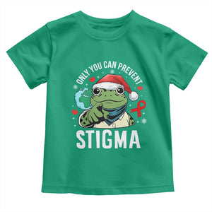 Resist Frog AIDS Awareness Christmas Toddler T Shirt Only You Can Prevent Stigma TS14 Irish Green Print Your Wear