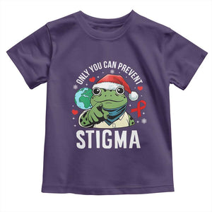 Resist Frog AIDS Awareness Christmas Toddler T Shirt Only You Can Prevent Stigma TS14 Purple Print Your Wear