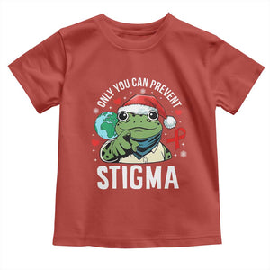 Resist Frog AIDS Awareness Christmas Toddler T Shirt Only You Can Prevent Stigma TS14 Red Print Your Wear