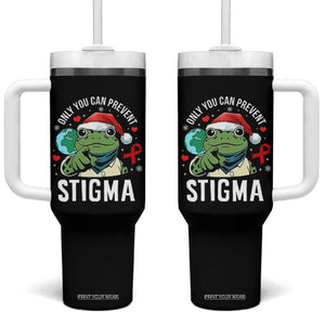 Resist Frog AIDS Awareness Christmas Tumbler With Handle Only You Can Prevent Stigma - Print Your Wear