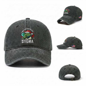 Resist Frog AIDS Awareness Christmas Washed Cotton Baseball Cap Only You Can Prevent Stigma TS14 Washed Cap Universal Fit Dark Green Print Your Wear