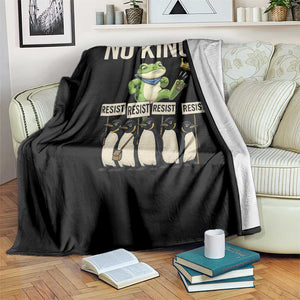 Resist Frog Throw Blanket No Kings Funny Portland Protest ICE Activist Meme - Print Your Wear