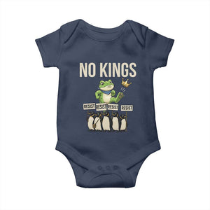 Resist Frog Baby Onesie No Kings Funny Portland Protest ICE Activist Meme TS14 Navy Print Your Wear