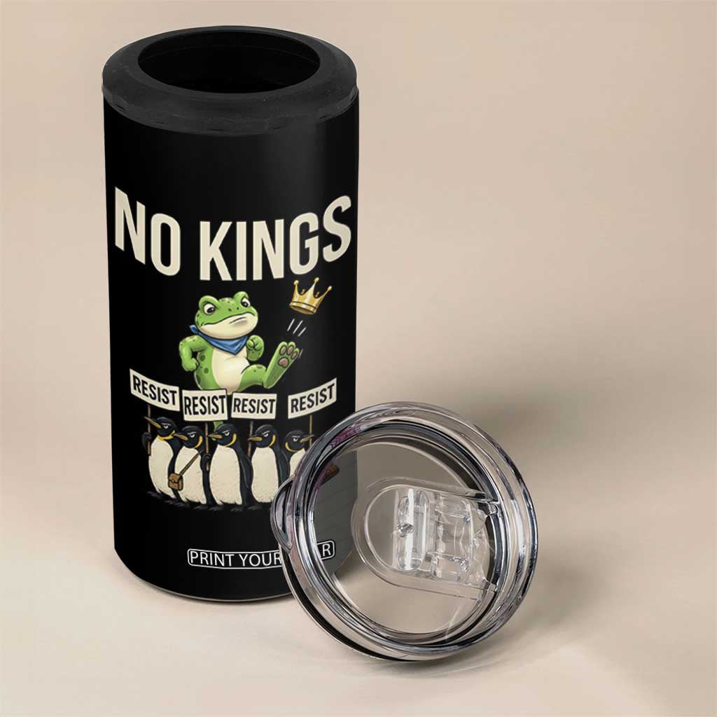 Resist Frog 4 in 1 Can Cooler Tumbler No Kings Funny Portland Protest ICE Activist Meme TS14 Print Your Wear