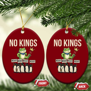 Resist Frog Ceramic Ornament No Kings Funny Portland Protest ICE Activist Meme - Print Your Wear