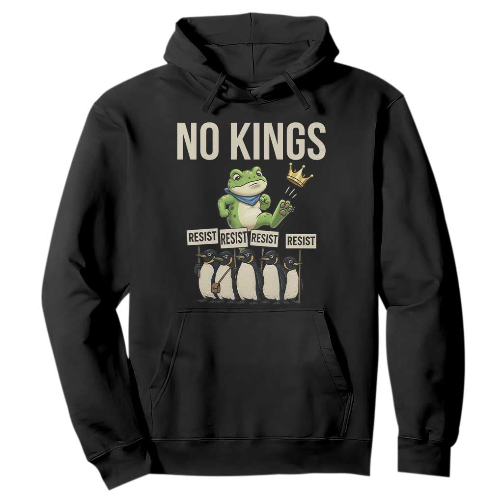 Resist Frog Hoodie No Kings Funny Portland Protest ICE Activist Meme TS14 Black Print Your Wear