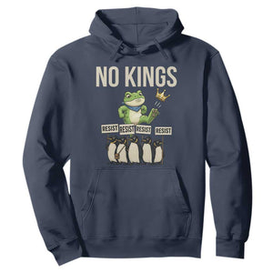 Resist Frog Hoodie No Kings Funny Portland Protest ICE Activist Meme TS14 Navy Print Your Wear