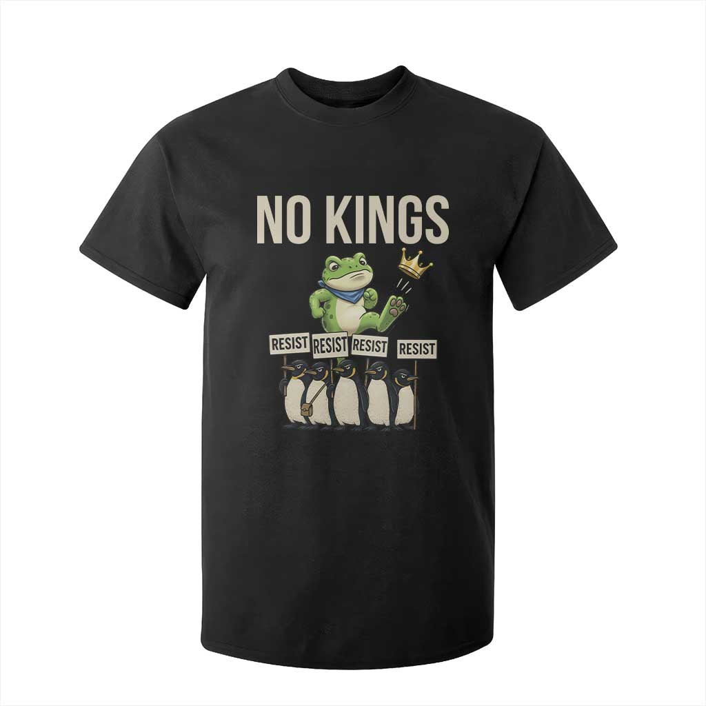 Resist Frog T Shirt For Kid No Kings Funny Portland Protest ICE Activist Meme TS14 Black Print Your Wear