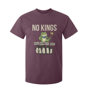 Resist Frog T Shirt For Kid No Kings Funny Portland Protest ICE Activist Meme TS14 Maroon Print Your Wear