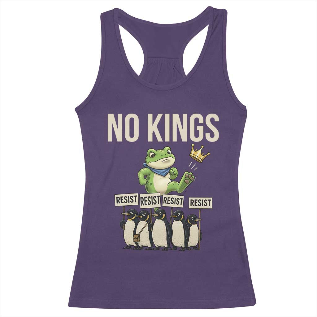 Resist Frog Racerback Tank Top No Kings Funny Portland Protest ICE Activist Meme TS14 Purple Print Your Wear