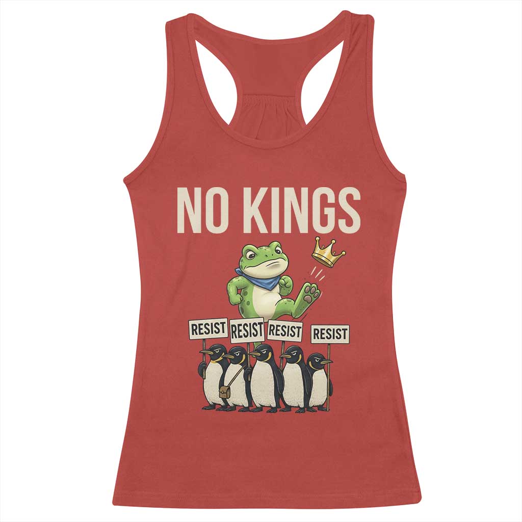 Resist Frog Racerback Tank Top No Kings Funny Portland Protest ICE Activist Meme TS14 Red Print Your Wear
