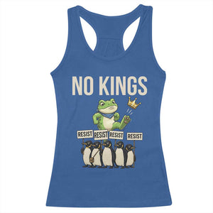 Resist Frog Racerback Tank Top No Kings Funny Portland Protest ICE Activist Meme TS14 Royal Blue Print Your Wear