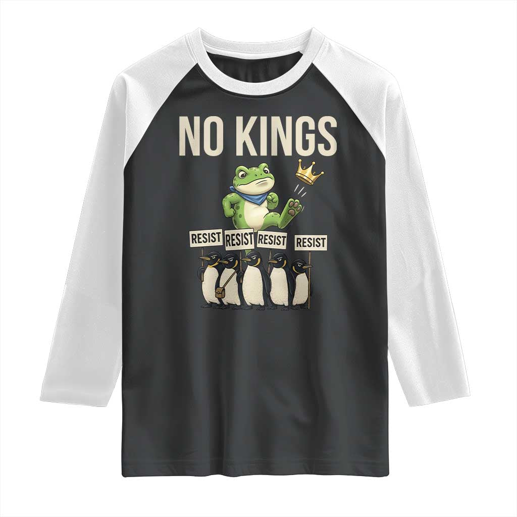 Resist Frog Raglan Shirt No Kings Funny Portland Protest ICE Activist Meme TS14 Black White Print Your Wear