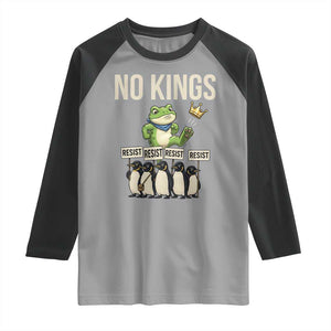 Resist Frog Raglan Shirt No Kings Funny Portland Protest ICE Activist Meme TS14 Sport Gray Black Print Your Wear
