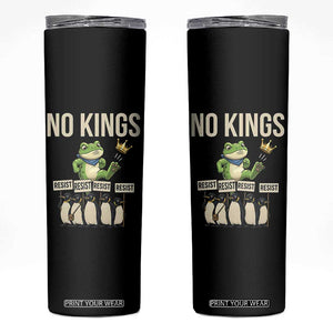 Resist Frog Skinny Tumbler No Kings Funny Portland Protest ICE Activist Meme TS14 Black Print Your Wear