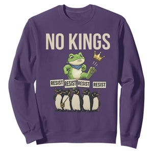 Resist Frog Sweatshirt No Kings Funny Portland Protest ICE Activist Meme TS14 Purple Print Your Wear