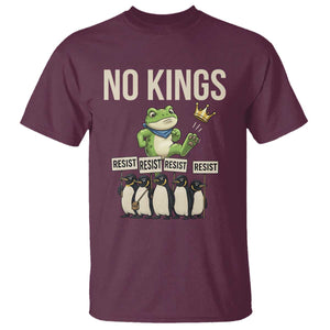 Resist Frog T Shirt No Kings Funny Portland Protest ICE Activist Meme TS14 Maroon Print Your Wear