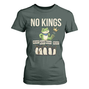 Resist Frog T Shirt For Women No Kings Funny Portland Protest ICE Activist Meme TS14 Dark Forest Green Print Your Wear