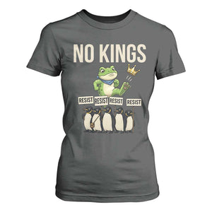 Resist Frog T Shirt For Women No Kings Funny Portland Protest ICE Activist Meme TS14 Dark Heather Print Your Wear