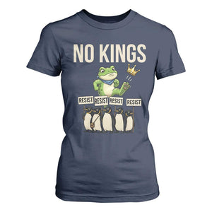 Resist Frog T Shirt For Women No Kings Funny Portland Protest ICE Activist Meme TS14 Navy Print Your Wear