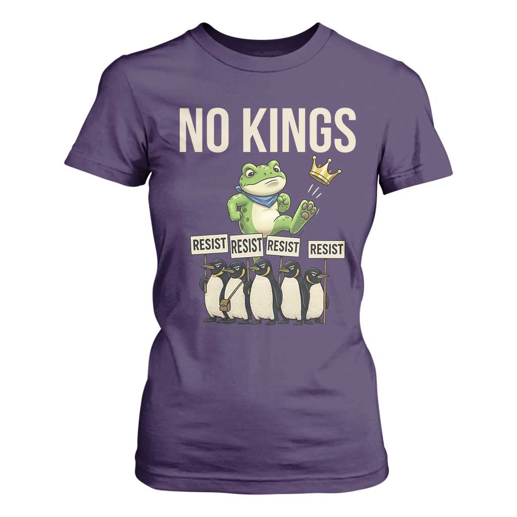 Resist Frog T Shirt For Women No Kings Funny Portland Protest ICE Activist Meme TS14 Purple Print Your Wear