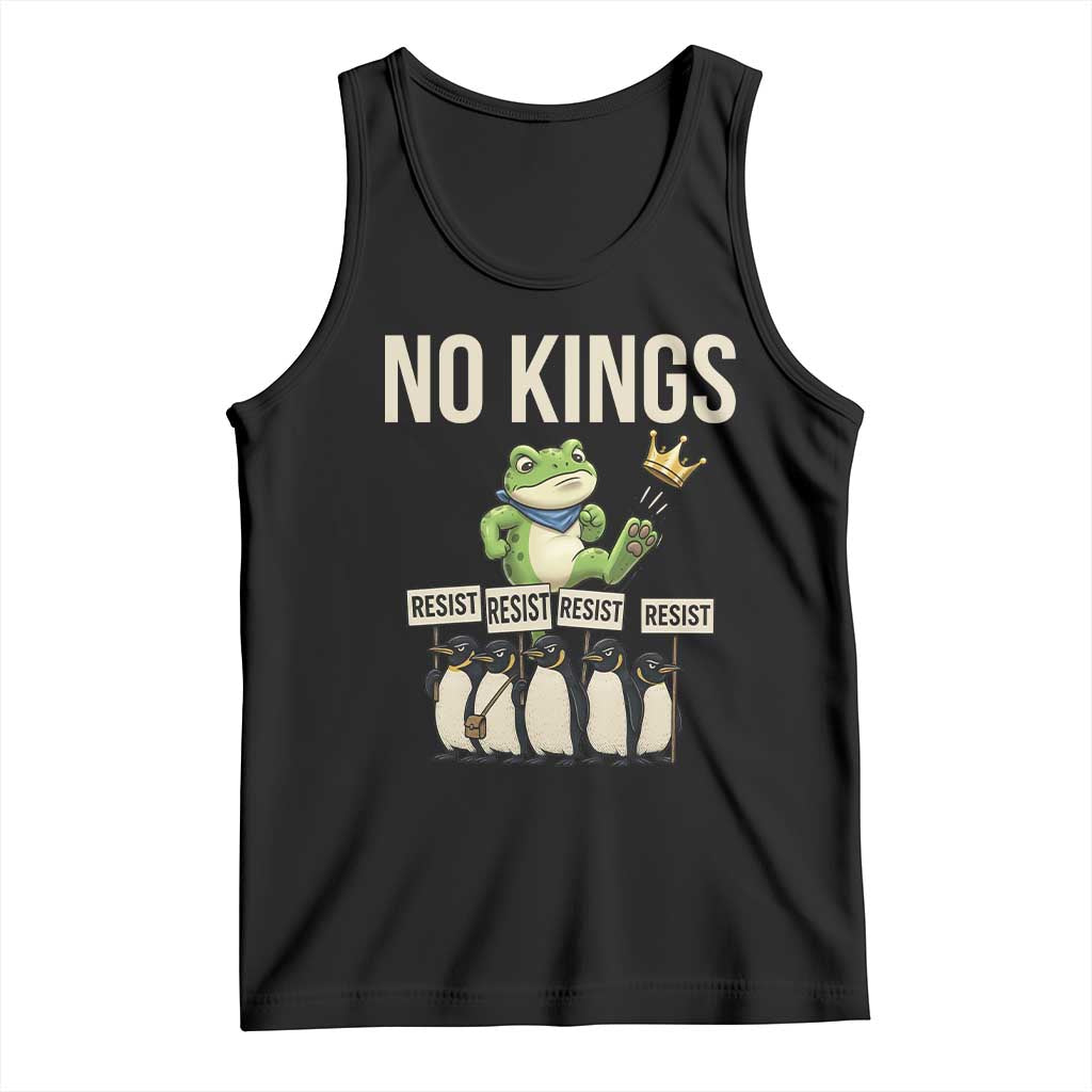 Resist Frog Tank Top No Kings Funny Portland Protest ICE Activist Meme TS14 Black Print Your Wear