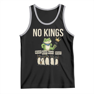 Resist Frog Tank Top No Kings Funny Portland Protest ICE Activist Meme TS14 Black Athletic Heather Print Your Wear