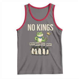 Resist Frog Tank Top No Kings Funny Portland Protest ICE Activist Meme TS14 Deep Heather Red Print Your Wear