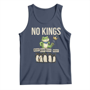 Resist Frog Tank Top No Kings Funny Portland Protest ICE Activist Meme TS14 Navy Print Your Wear