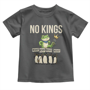 Resist Frog Toddler T Shirt No Kings Funny Portland Protest ICE Activist Meme TS14 Dark Heather Print Your Wear
