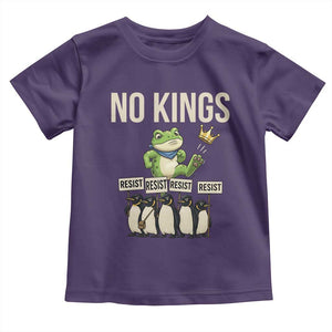 Resist Frog Toddler T Shirt No Kings Funny Portland Protest ICE Activist Meme TS14 Purple Print Your Wear