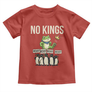 Resist Frog Toddler T Shirt No Kings Funny Portland Protest ICE Activist Meme TS14 Red Print Your Wear