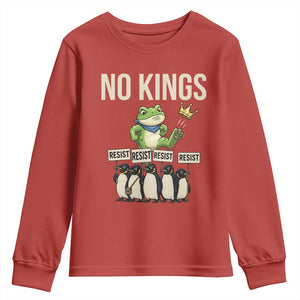 Resist Frog Youth Sweatshirt No Kings Funny Portland Protest ICE Activist Meme TS14 Red Print Your Wear