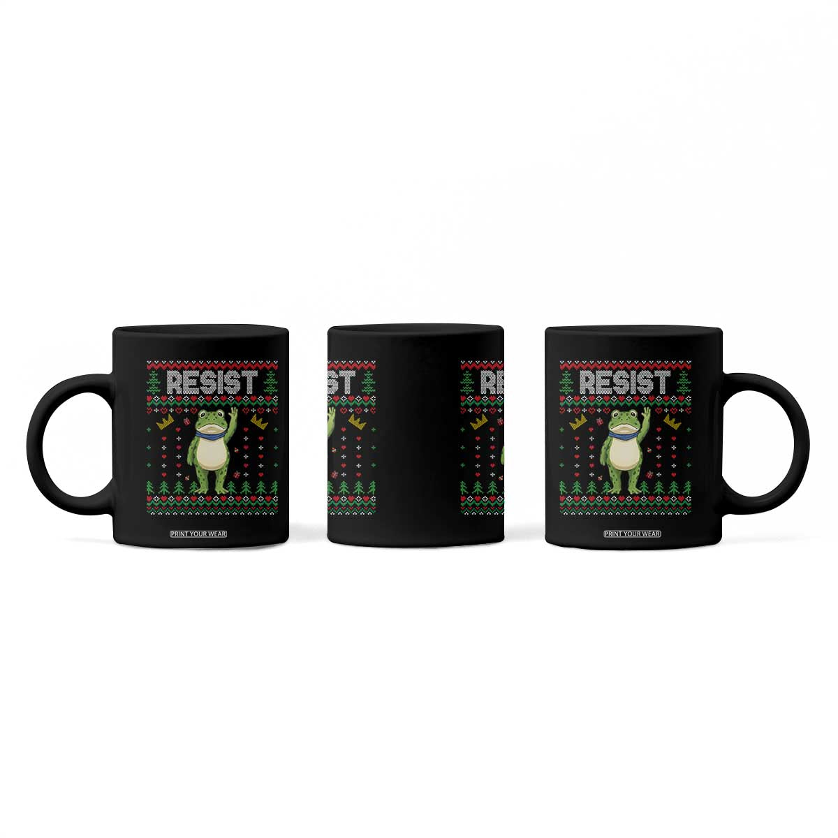 Resist Frog Coffee Mug Funny Portland Protest ICE Activist Meme 2025 TS14 Print Your Wear