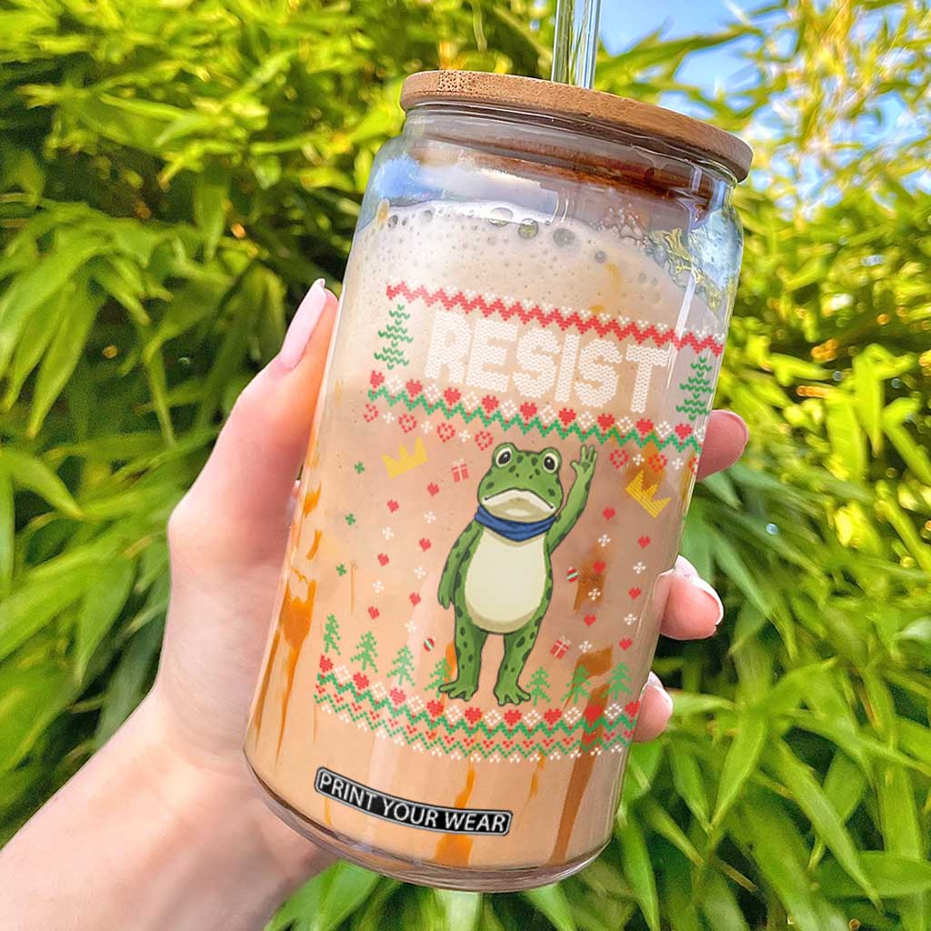 Resist Frog Glass Can Funny Portland Protest ICE Activist Meme 2025 TS14 Black Print Your Wear