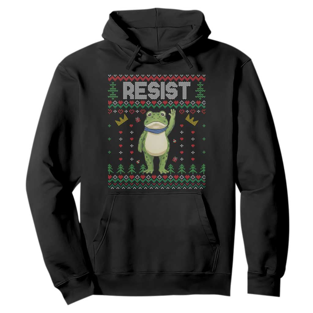 Resist Frog Hoodie Funny Portland Protest ICE Activist Meme 2025 TS14 Black Print Your Wear
