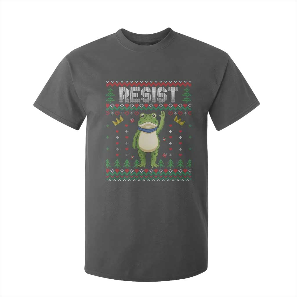 Resist Frog T Shirt For Kid Funny Portland Protest ICE Activist Meme 2025 TS14 Dark Heather Print Your Wear