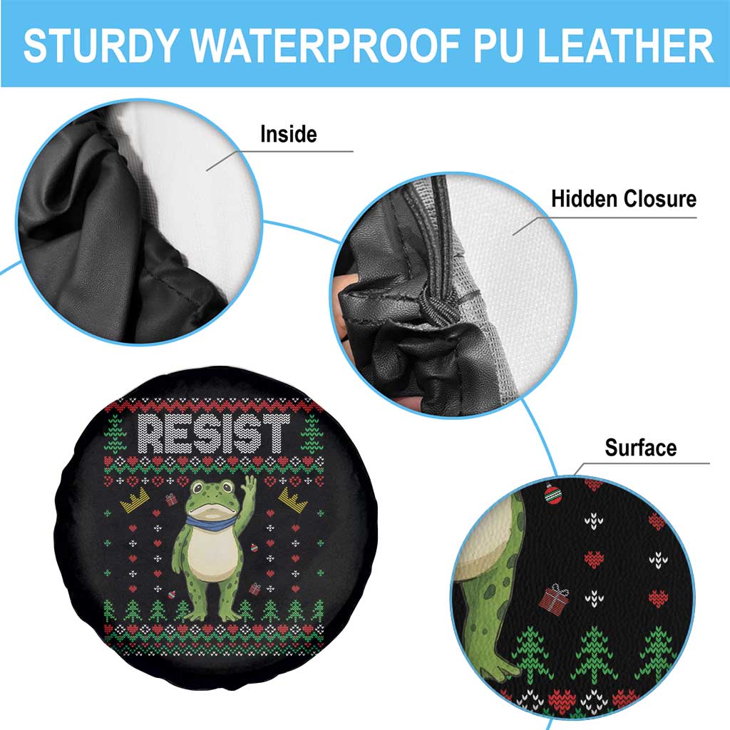 Resist Frog Spare Tire Cover Funny Portland Protest ICE Activist Meme 2025 TS14 Print Your Wear