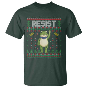 Resist Frog T Shirt Funny Portland Protest ICE Activist Meme 2025 TS14 Dark Forest Green Print Your Wear