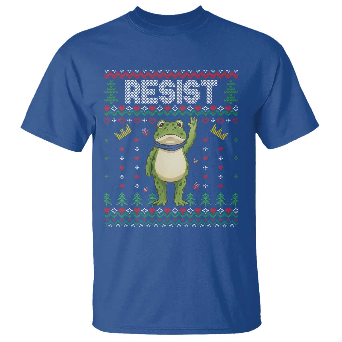 Resist Frog T Shirt Funny Portland Protest ICE Activist Meme 2025 TS14 Royal Blue Print Your Wear