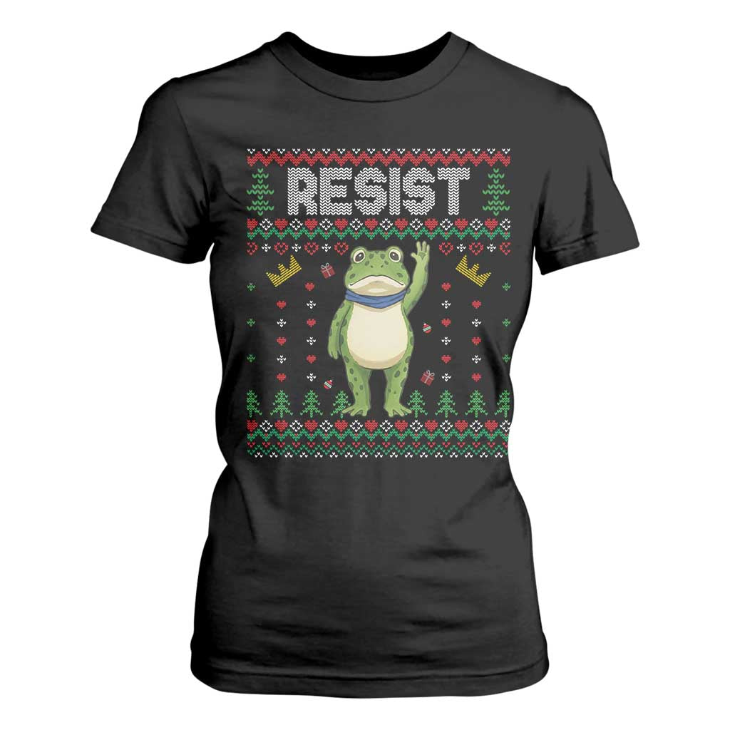 Resist Frog T Shirt For Women Funny Portland Protest ICE Activist Meme 2025 TS14 Black Print Your Wear