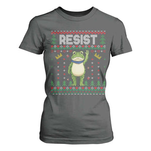 Resist Frog T Shirt For Women Funny Portland Protest ICE Activist Meme 2025 TS14 Dark Heather Print Your Wear