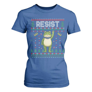 Resist Frog T Shirt For Women Funny Portland Protest ICE Activist Meme 2025 TS14 Royal Blue Print Your Wear