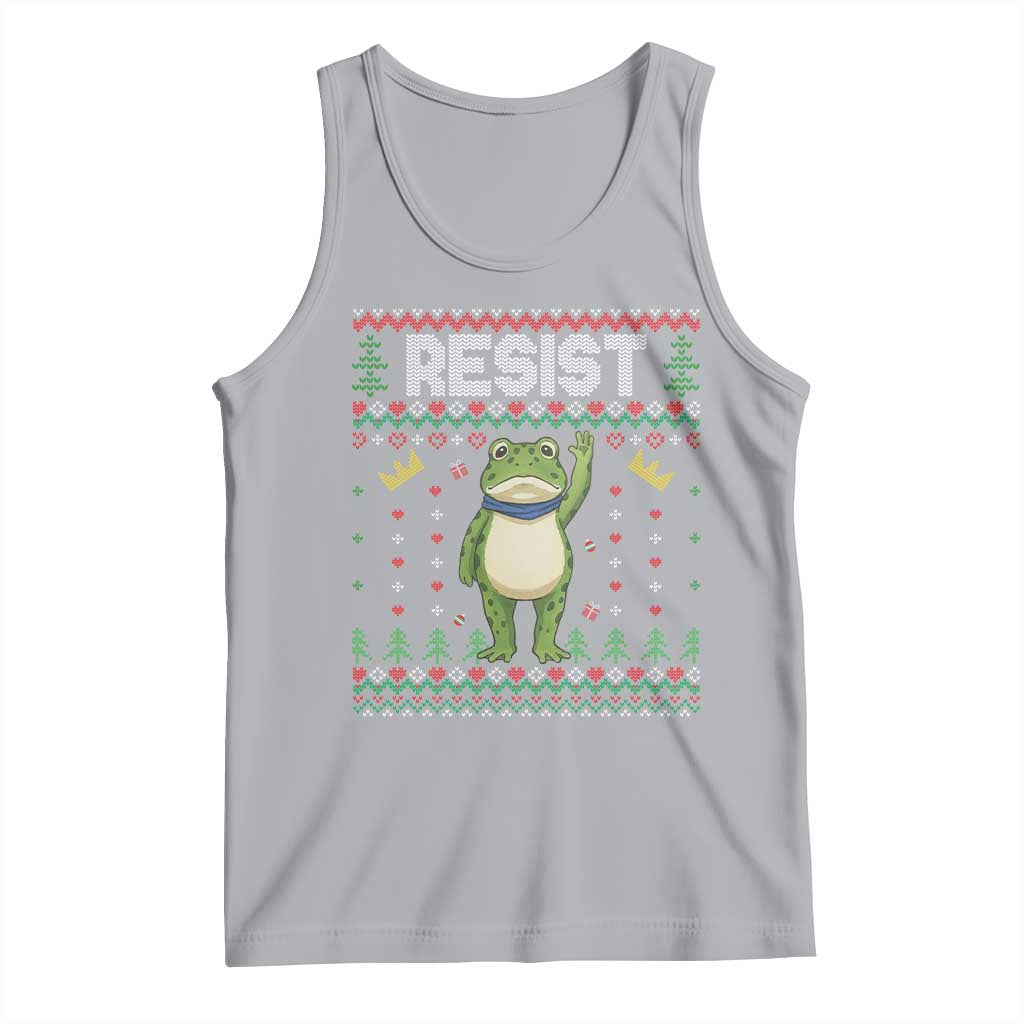 Resist Frog Tank Top Funny Portland Protest ICE Activist Meme 2025 TS14 Athletic Heather Print Your Wear