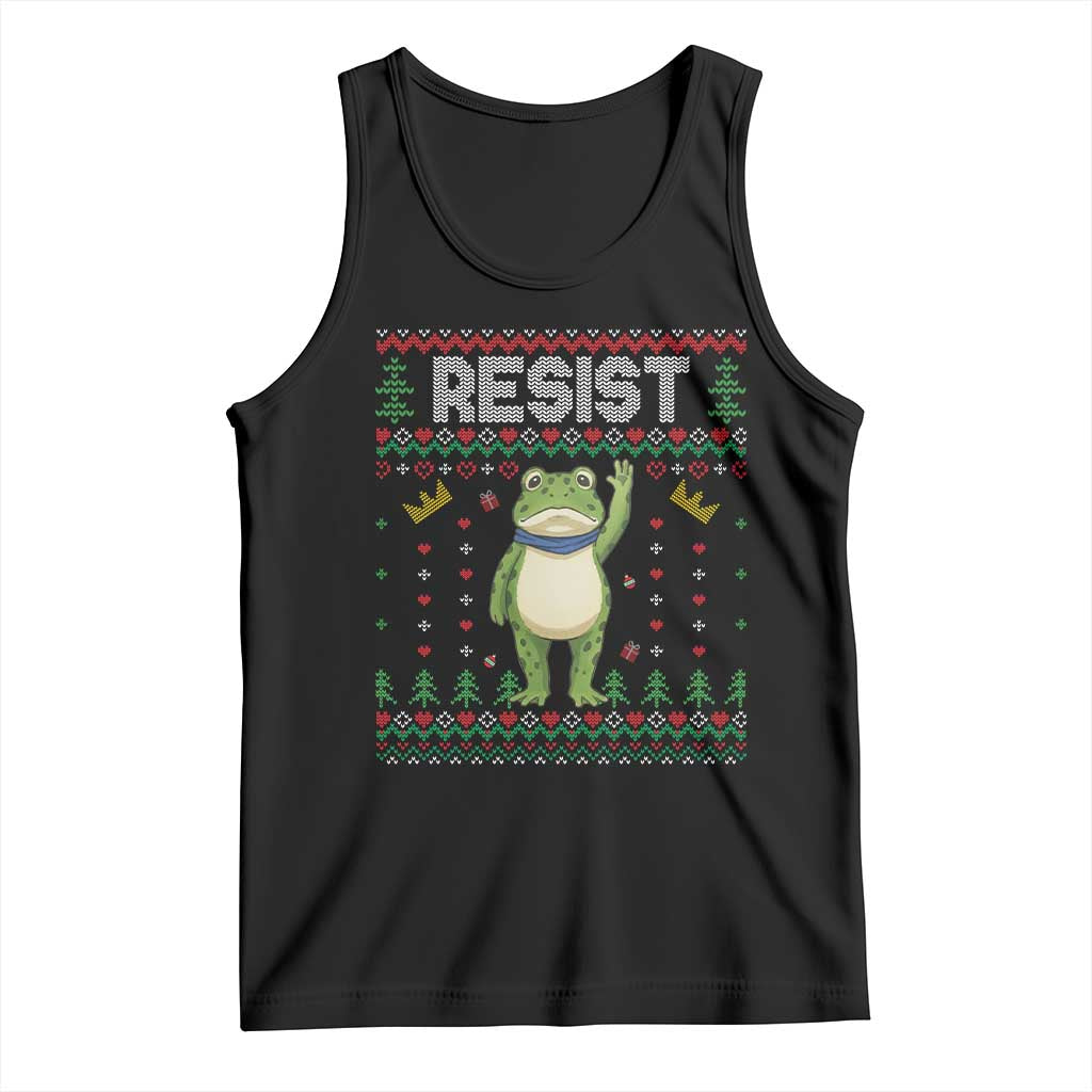 Resist Frog Tank Top Funny Portland Protest ICE Activist Meme 2025 TS14 Black Print Your Wear