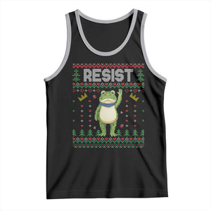 Resist Frog Tank Top Funny Portland Protest ICE Activist Meme 2025 TS14 Black Athletic Heather Print Your Wear
