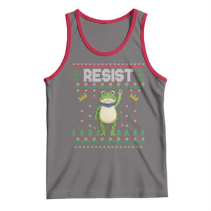 Resist Frog Tank Top Funny Portland Protest ICE Activist Meme 2025 TS14 Deep Heather Red Print Your Wear
