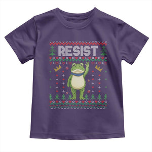 Resist Frog Toddler T Shirt Funny Portland Protest ICE Activist Meme 2025 TS14 Purple Print Your Wear