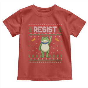 Resist Frog Toddler T Shirt Funny Portland Protest ICE Activist Meme 2025 TS14 Red Print Your Wear